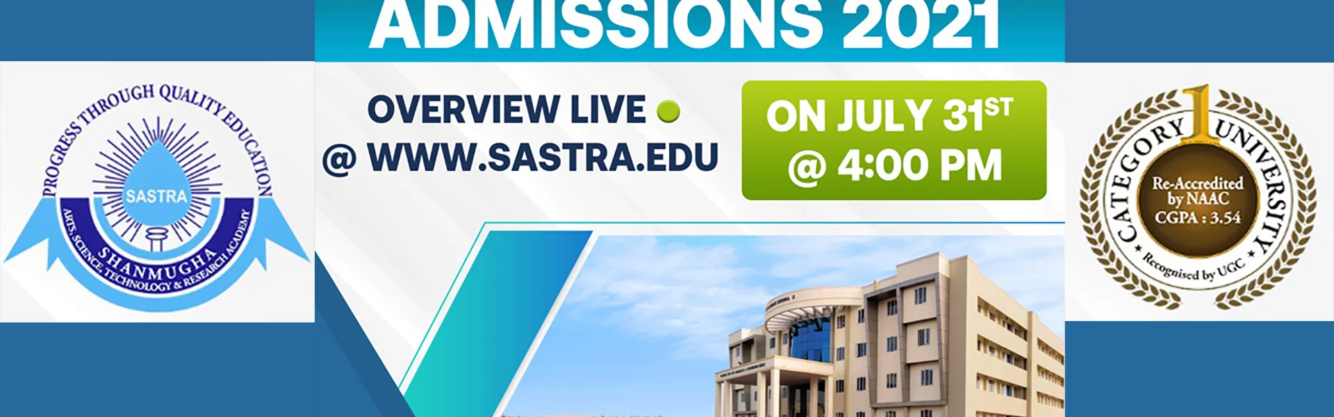 SASTRA University - [SASTRA], Thanjavur, ONLINE
